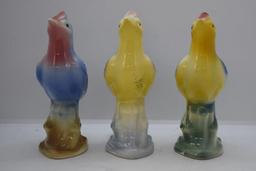 (3) Royal Copley bird figurines