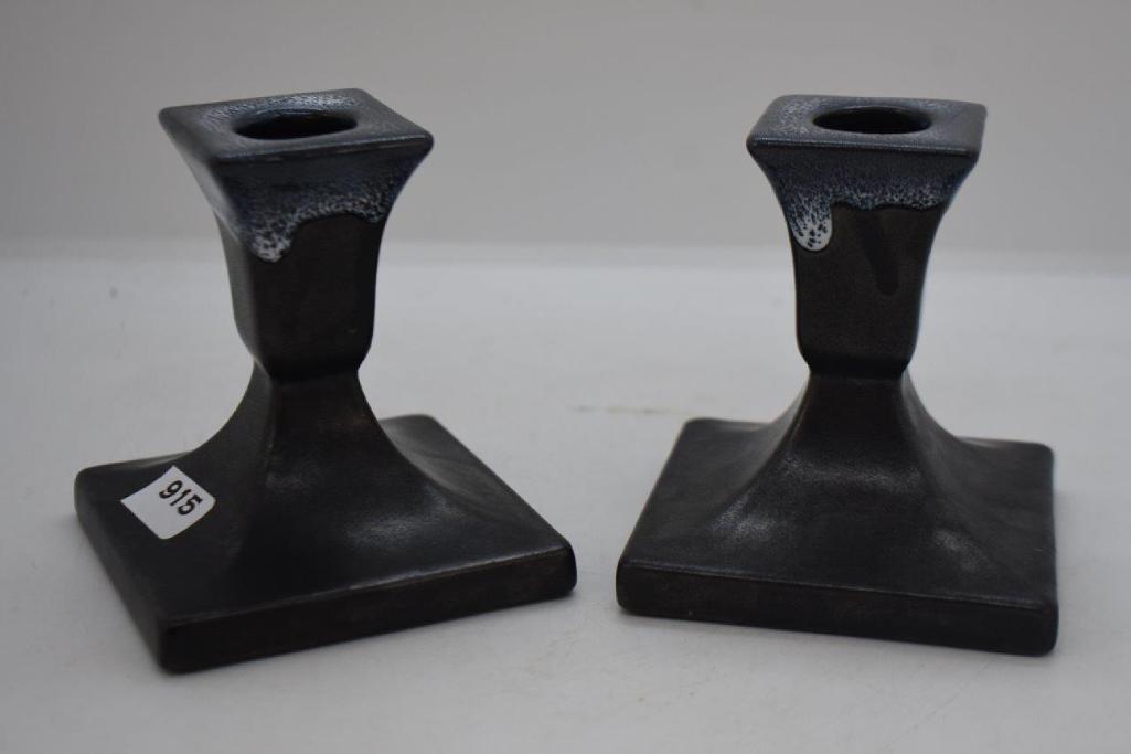 Pair of Roseville Capri 76B candleholders