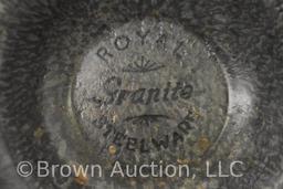 Salesman sample "Royal Granite Steelware" wash bowl