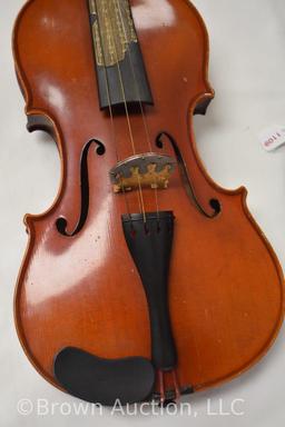 Josef Guarnerius (paper label)/German copy violin w/case