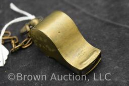 Vintage military/police "The Acme Thunderer" whistle and chain
