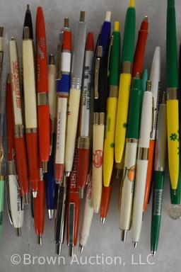 Large assortment of advertising pens