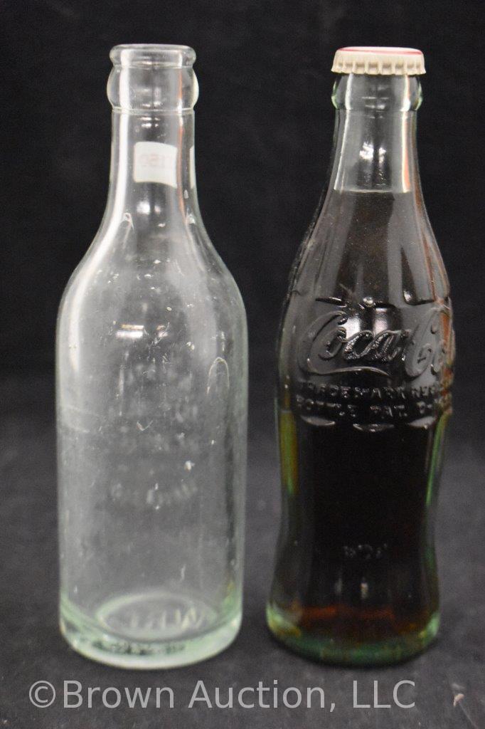 (6) Assorted soda bottles