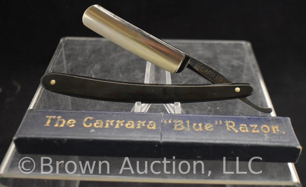 Carrara hollow ground #877 straight razor w/box