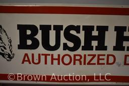 Bush Hog single sided embossed tin Dealer sign