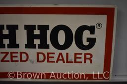 Bush Hog single sided embossed tin Dealer sign