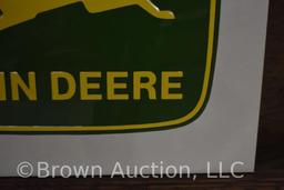 John Deere embossed metal sign