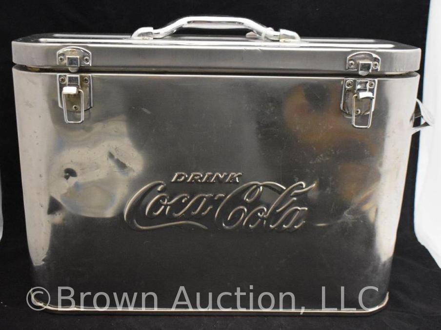 Rare Coca-Cola stainless steel airline cooler