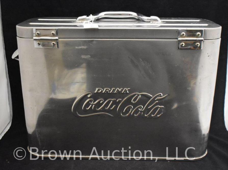 Rare Coca-Cola stainless steel airline cooler