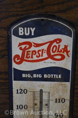 Pepsi-Cola advertising thermometer, double dot