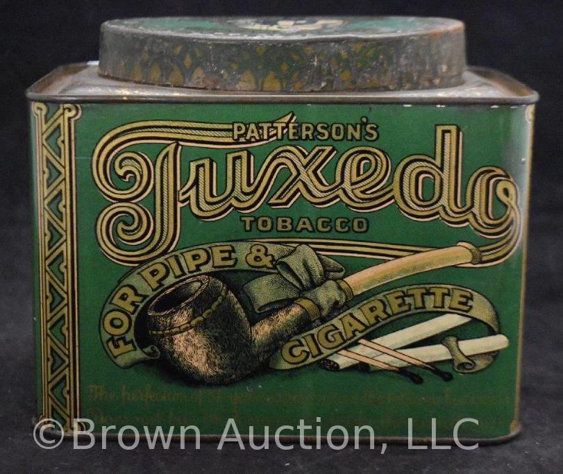 Patterson's Tuxedo tobacco tin w/oval raised lid