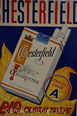 Chesterfield Cigarettes sst embossed advertising sign