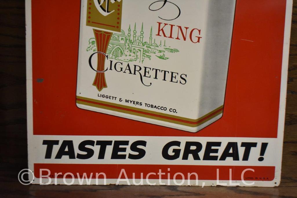 Chesterfield King Cigarettes sst embossed advertising sign, CH-4