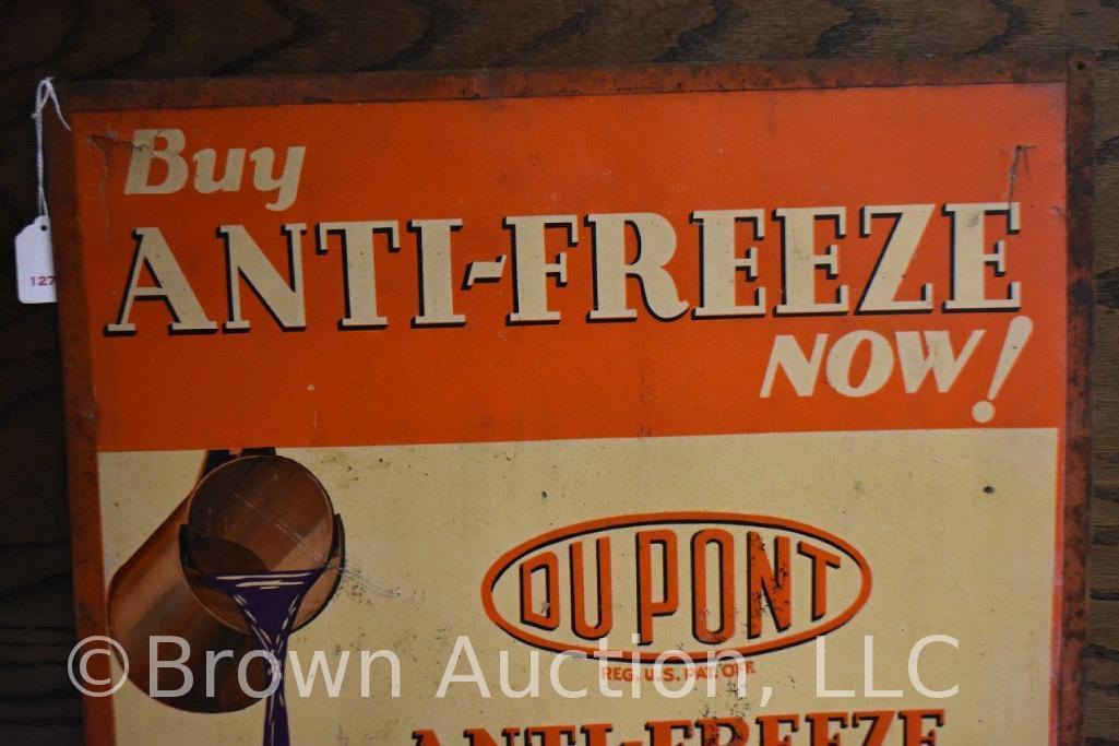 DuPont anti-freeze methanol cardboard advertising sign