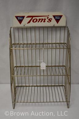 (2) Vintage Tom's Peanut counter top store display racks