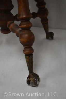 Antique 4-legged piano/organ stool