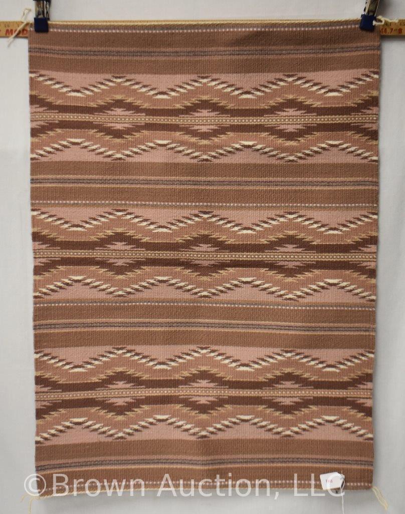 Southwest Native American style rug/wall hanging in soft earth tones