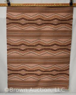 Southwest Native American style rug/wall hanging in soft earth tones