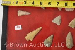 (25) Arrowheads, sizes ranging from 1-3"4