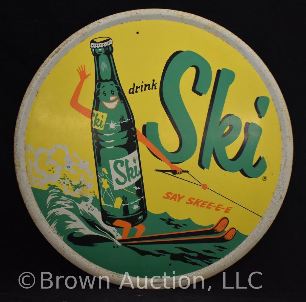 Ski soda single sided tin sign