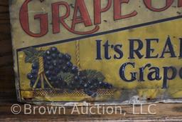 Grape Ola single sided embossed tin sign