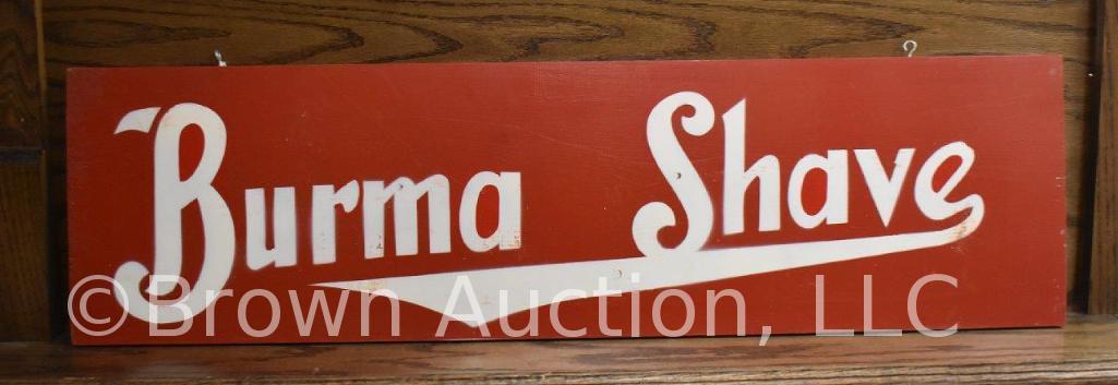 Burma Shave double sided wooden sign