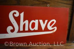 Burma Shave double sided wooden sign