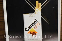 Camel Lights single sided embossed tin sign