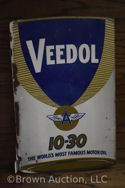 Veedol double sided metal flange sign