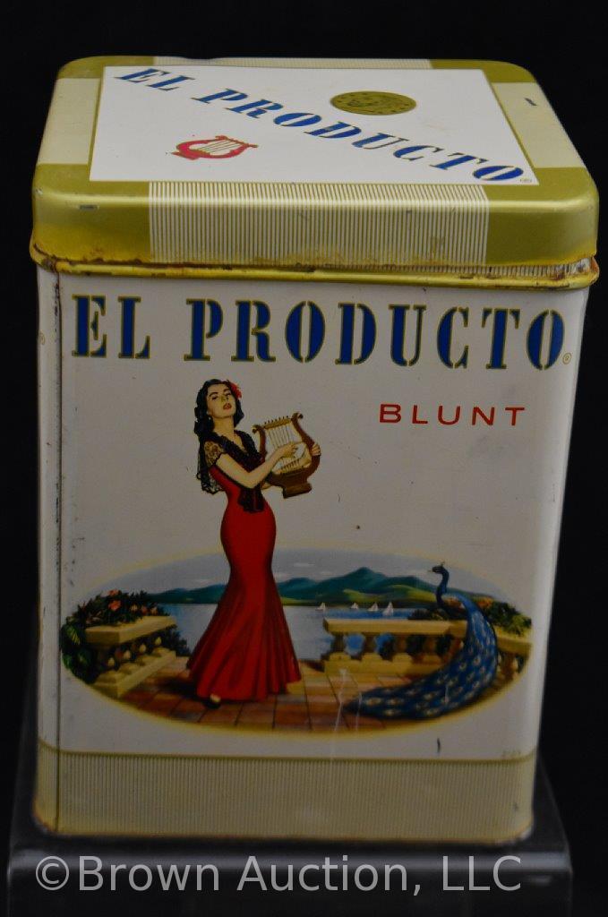 (4) Assorted tobacco tins