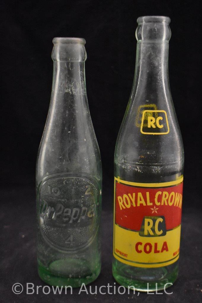 (6) Assorted soda bottles