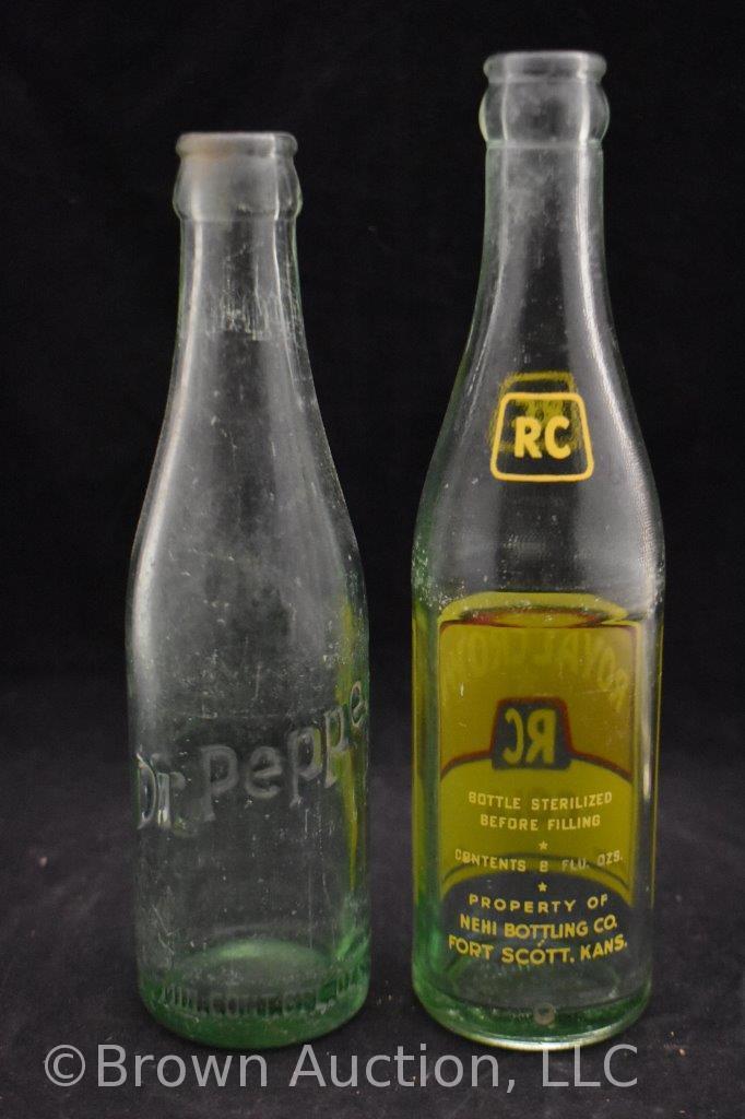 (6) Assorted soda bottles