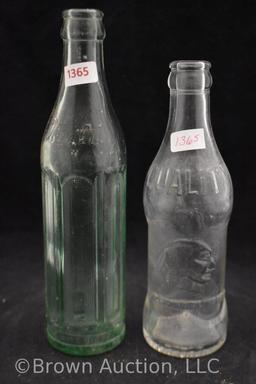 (2) Quality Brand soda water bottles