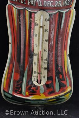 Coca-Cola bottle-shaped 16" advertising thermometer