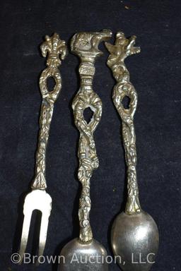 Vintage silverplate Cocktail fork/shovel/sugar spoon