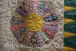Multi-colored in yellow and green quilt