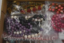 (10) Assorted costume jewelry necklaces (mostly colored beaded)