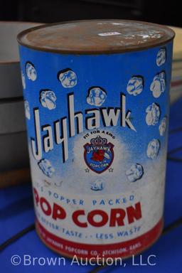 Jayhawk Popcorn tin (Atchison, KS)