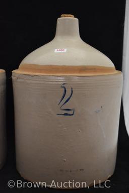 (2) 2 gal. crock jugs