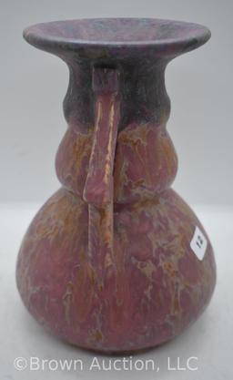 Roseville Carnelian II 310-7" vase, mottled red