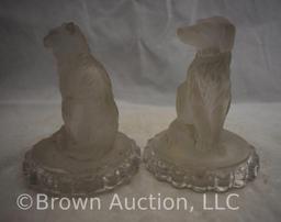 (2) Figural paperweights, 5.5"