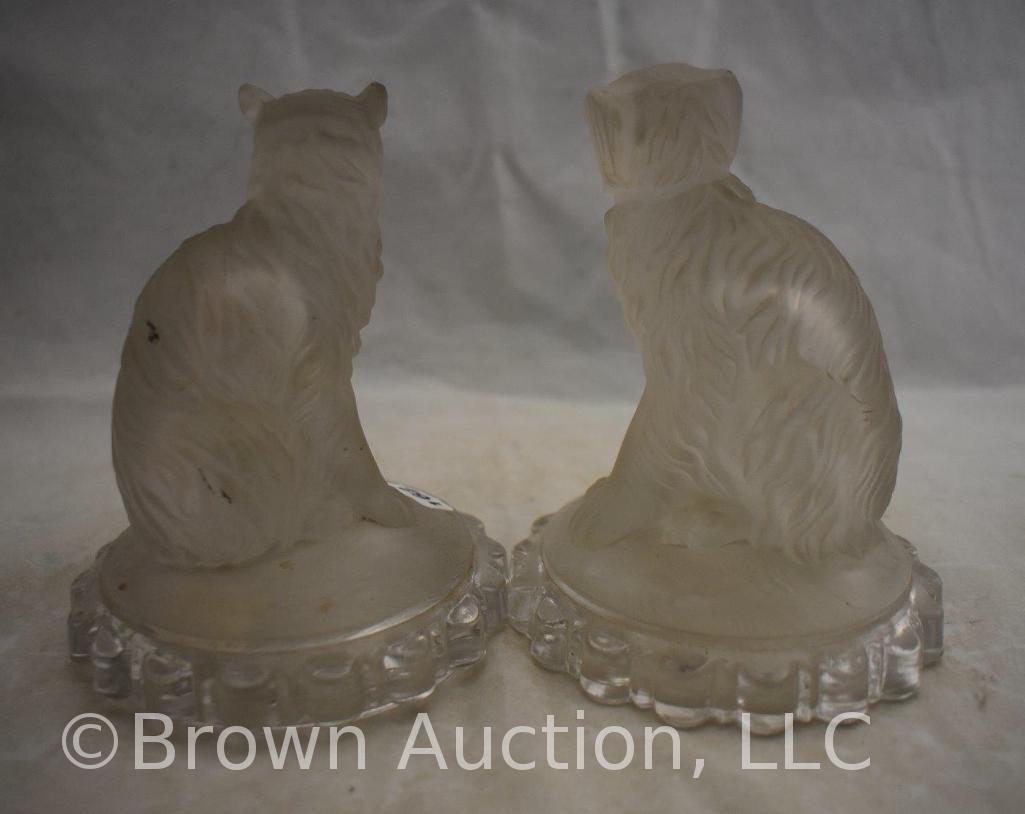 (2) Figural paperweights, 5.5"