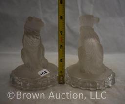 (2) Figural paperweights, 5.5"