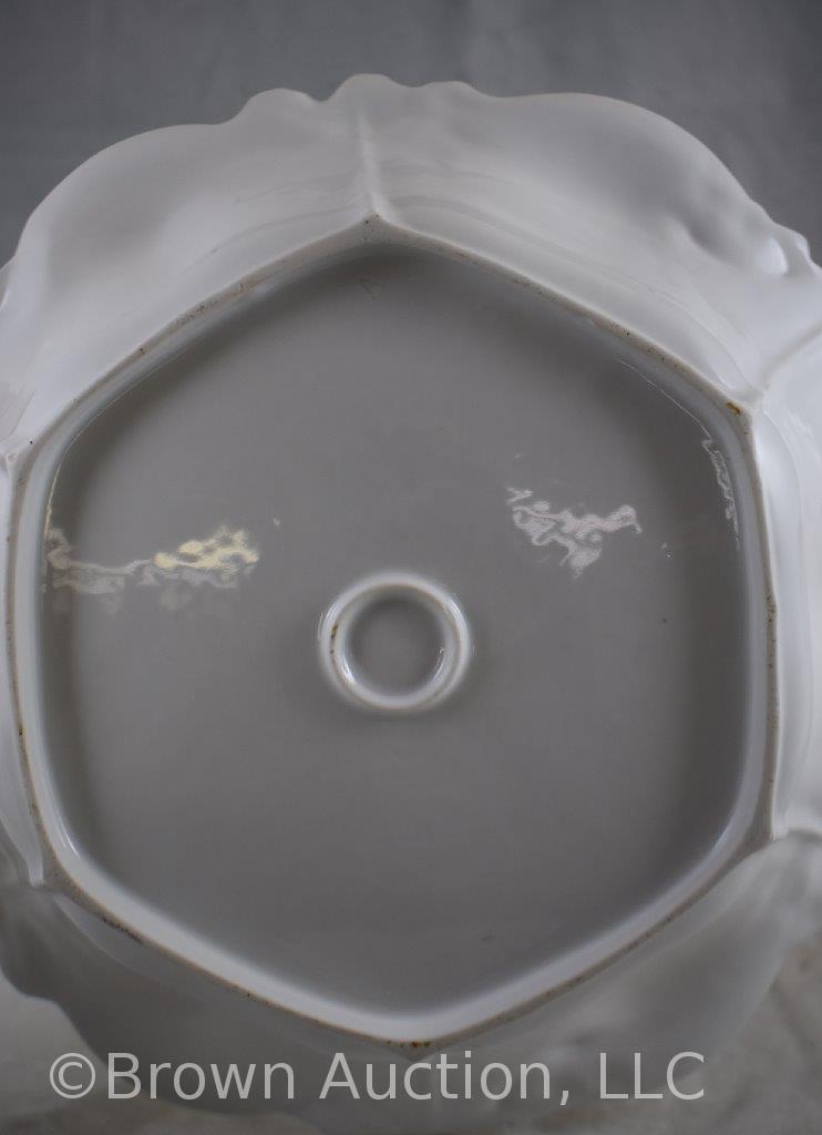 R.S. Prussia 10"d blown-out Lily mold bowl