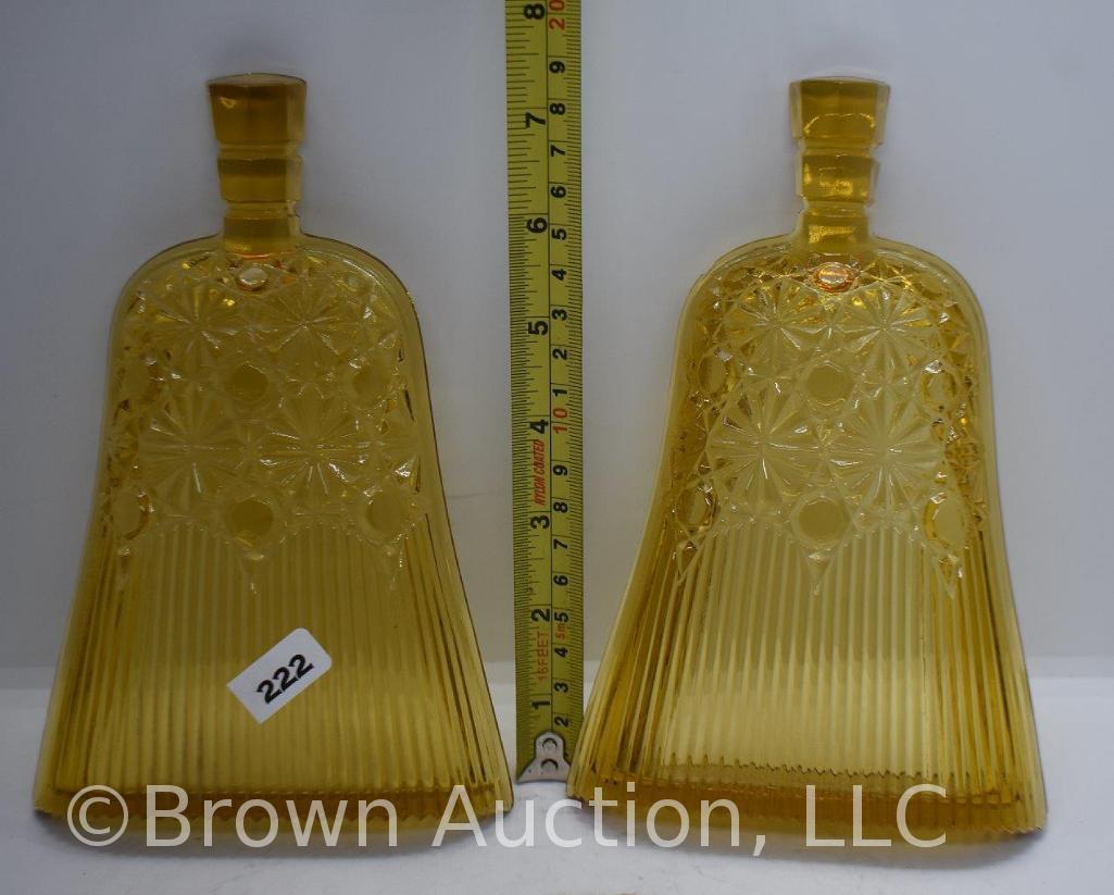 EAPG amber Daisy and Button whisk broom pickle dish