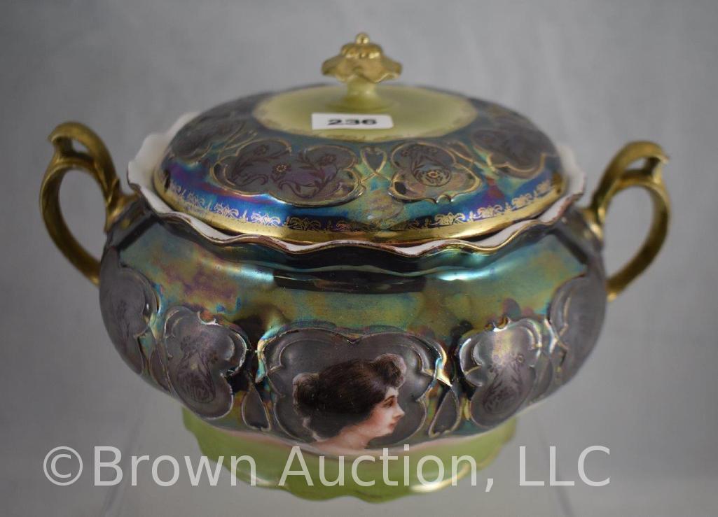 Beautiful OS Tiffany Portrait biscuit jar