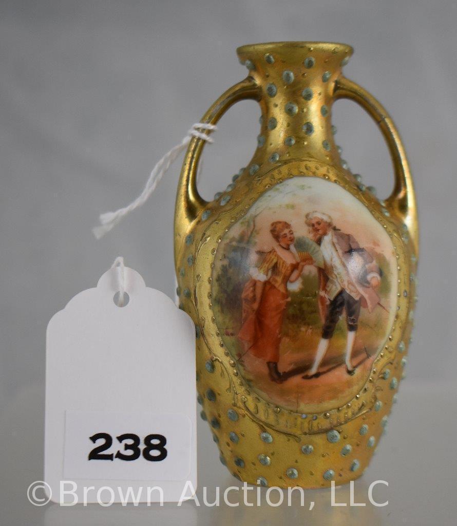 Mrkd. Made in Germany 3.5"h gold cabinet vase