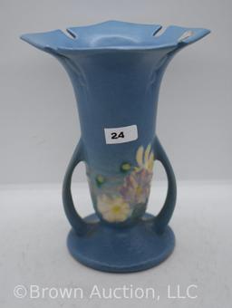 Roseville Cosmos 949-7" vase, blue
