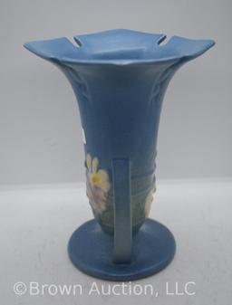 Roseville Cosmos 949-7" vase, blue