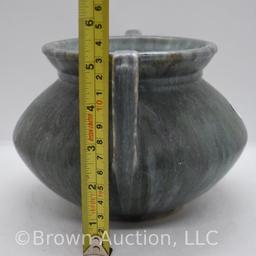 Roseville Carnelian I 357-5" vase, bluish-green Imperial glaze